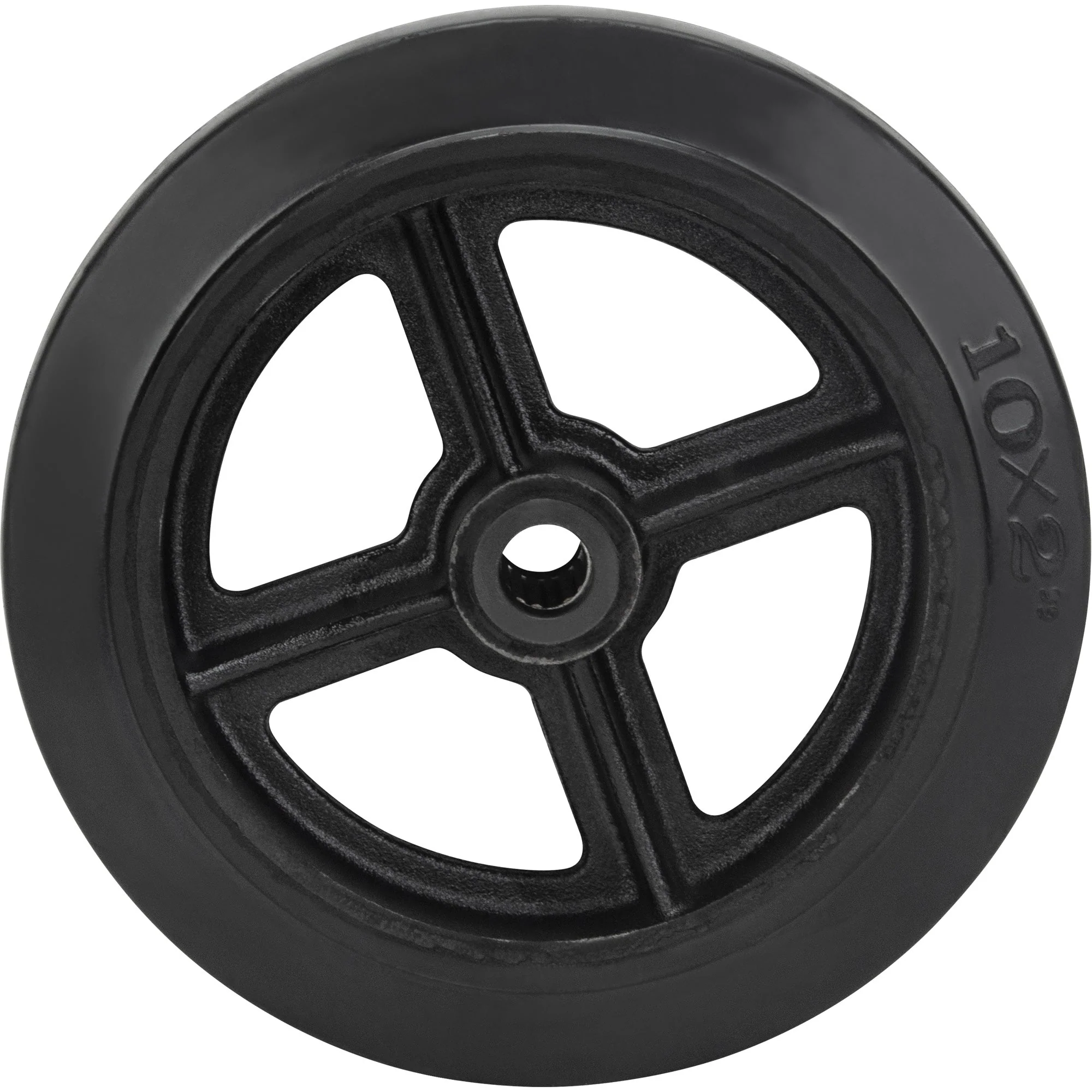 Mold-On Rubber Wheel, 10" (254 mm) Dia. x 2" (50.8 mm) W, 948 lbs. (430 kg) Capacity - Image 2