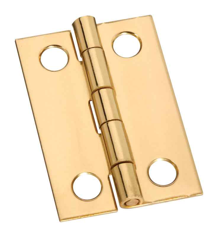 National Hardware 1-1/2 in. L Solid Brass Narrow Hinge 1 pk - Image 4