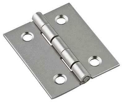 National Hardware 1-1/2 in. L Satin Nickel Door Hinge 1 pk - Image 2