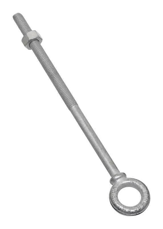 National Hardware 1/2 in. X 10 in. L Hot Dipped Galvanized Steel Eyebolt Nut Included - Image 2