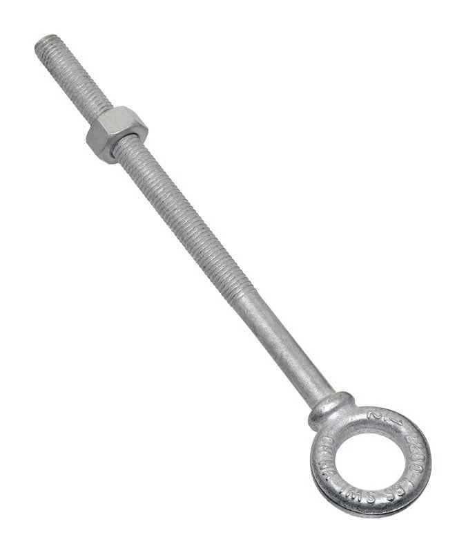 National Hardware 1/2 in. X 8 in. L Hot Dipped Galvanized Steel Eyebolt Nut Included - Image 2