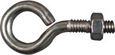 National Hardware 1/4 in. X 2 in. L Stainless Steel Eyebolt Nut Included - Image 2