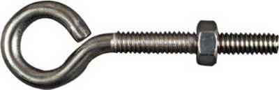 National Hardware WeatherGuard 1/4 in. X 3 in. L Stainless Steel Eyebolt Nut Included - Image 2