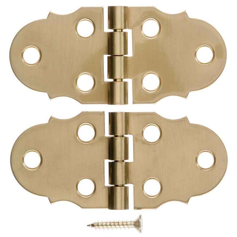 National Hardware 1-5/16 in. L Brass-Plated Door Hinge 2 pk - Image 3