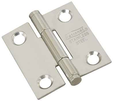 National Hardware 1.5 in. L Stainless Steel Stainless Steel Door Hinge 2 pk - Image 2