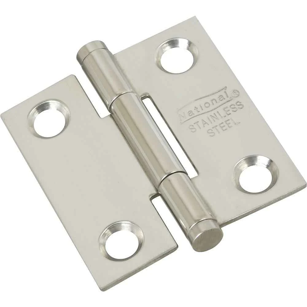 National Hardware 1.5 in. L Stainless Steel Stainless Steel Door Hinge 2 pk - Image 3