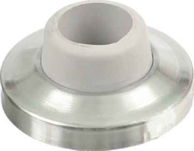 National Hardware Solid Brass Satin Nickel Silver Wall Door Stop Mounts to wall 2.34 in. - Image 2