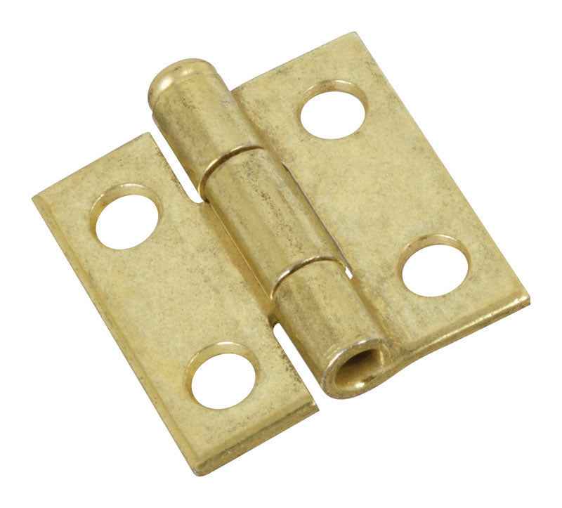 National Hardware 1 in. L Brass-Plated Door Hinge 1 pk - Image 2