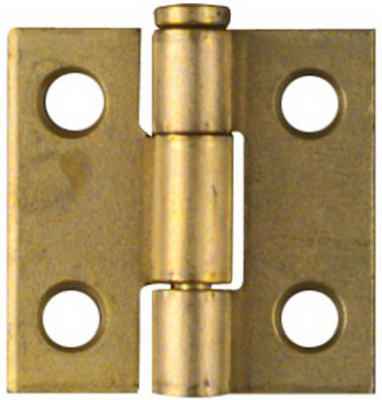 National Hardware 1 in. L Brass-Plated Door Hinge 1 pk - Image 2