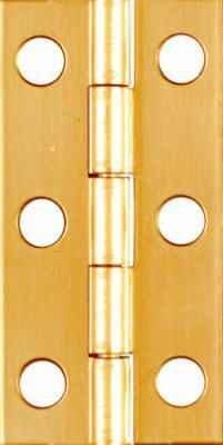 National Hardware 2 in. L Solid Brass Narrow Hinge 2 pk - Image 2