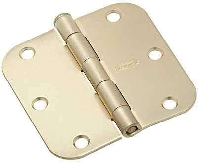 National Hardware 3-1/2 in. L Satin Brass Door Hinge 3 pk - Image 2
