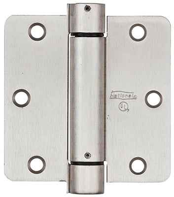 National Hardware 3-1/2 in. L Satin Nickel Spring Hinge 1 pk - Image 2