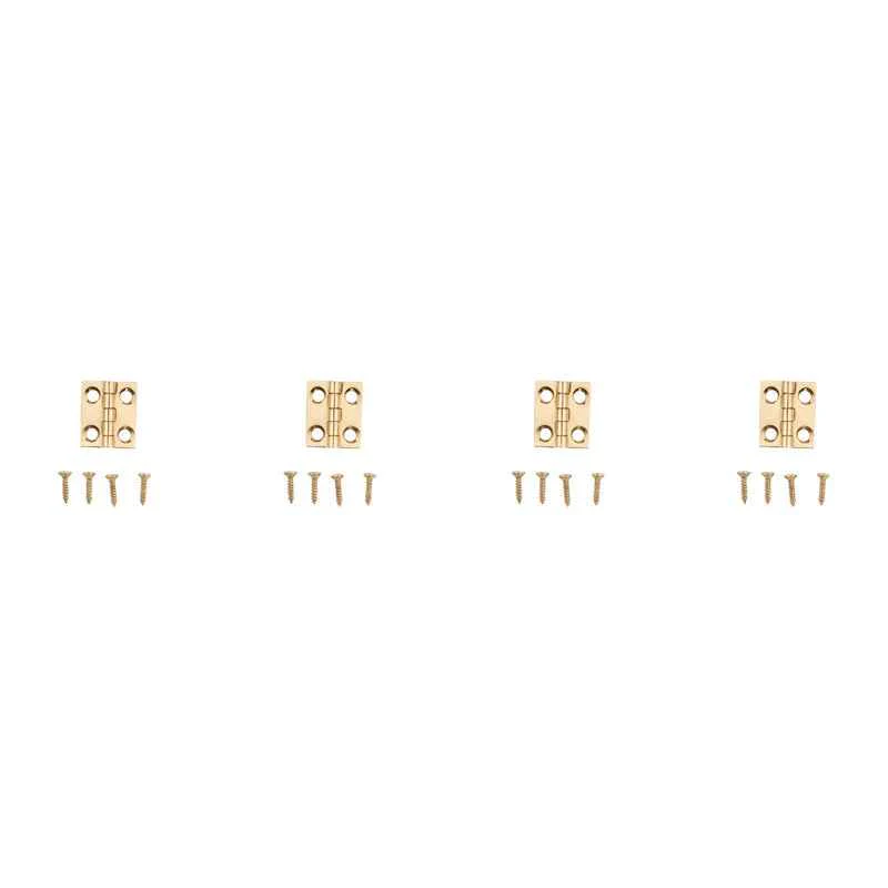 National Hardware 3/4 in. L Solid Brass Narrow Hinge 4 pk - Image 2