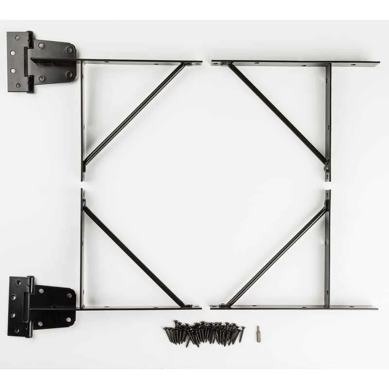 National Hardware 3.74 in. L Black Steel Anti-Sag Gate Kit 1 pk - Image 2