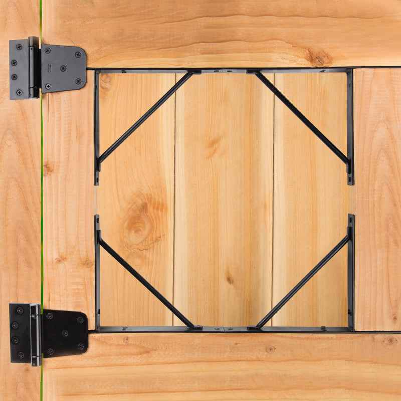 National Hardware 3.74 in. L Black Steel Anti-Sag Gate Kit 1 pk - Image 4