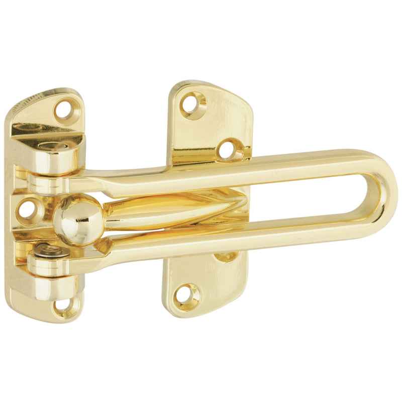 National Hardware 3/8 in. H X 6 in. L Brass-Plated Gold Brass Door Security Guard - Image 2