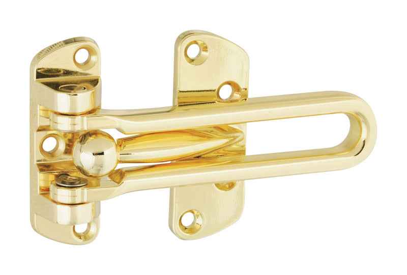 National Hardware 3/8 in. H X 6 in. L Brass-Plated Gold Brass Door Security Guard - Image 4