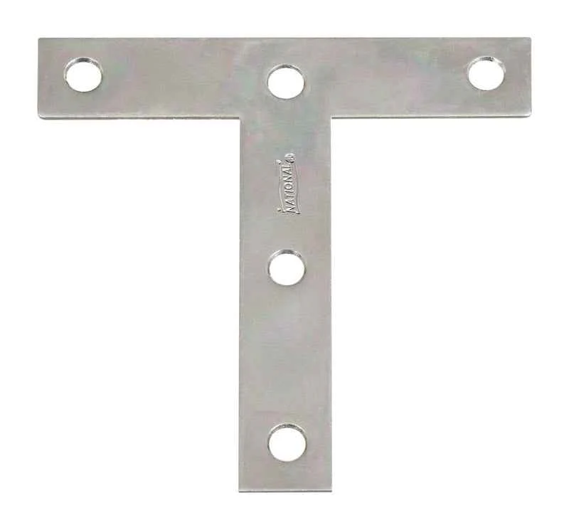 National Hardware 4 in. H X 4 in. W Zinc-Plated Steel Tee Plate - Image 2