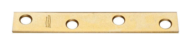 National Hardware 4 in. H X 5/8 in. W X 0.08 in. D Brass/Steel Mending Brace - Image 2