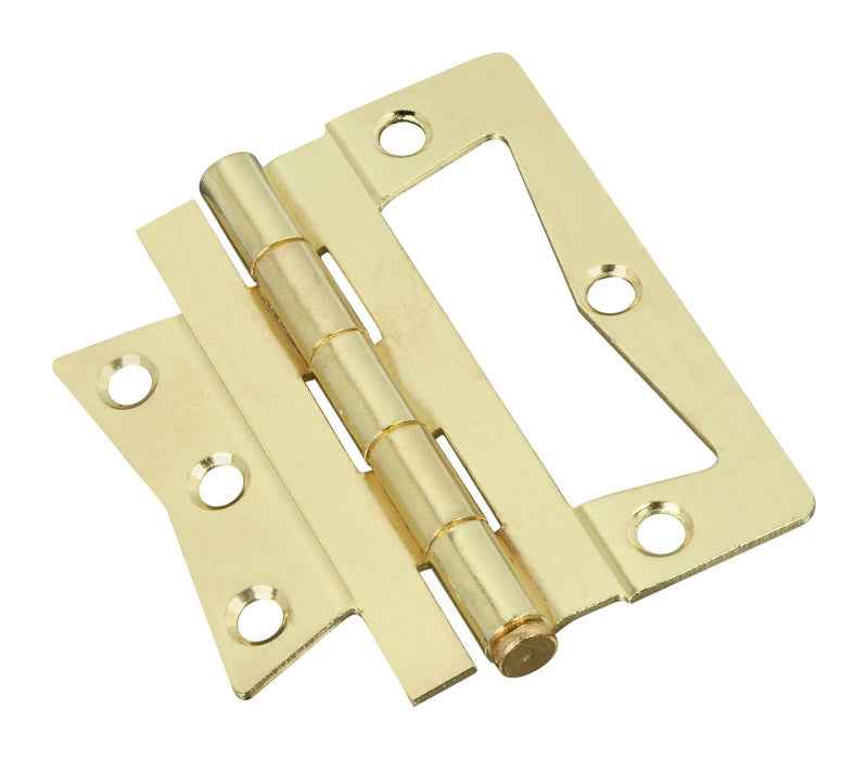 National Hardware 4 in. L Brass Steel Cabinet Hinge 2 pk - Image 2