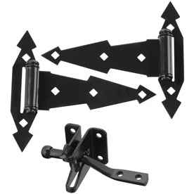 National Hardware 8 in. L Black Steel Gate Hardware Kit - Image 4