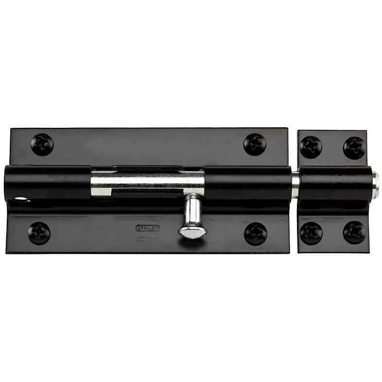 National Hardware 8 in. L Black Steel Heavy Duty Barrel Bolt 1 pk - Image 3