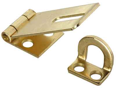 National Hardware Brass-Plated Steel 1-3/4 in. L Safety Hasp 1 pk - Image 2