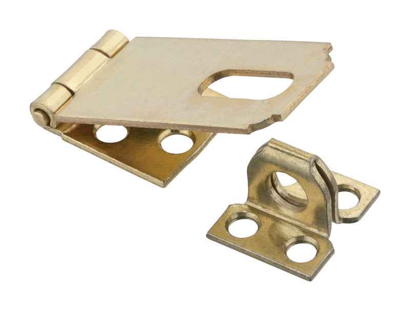 National Hardware Brass-Plated Steel 2-1/2 in. L Safety Hasp 1 pk - Image 2