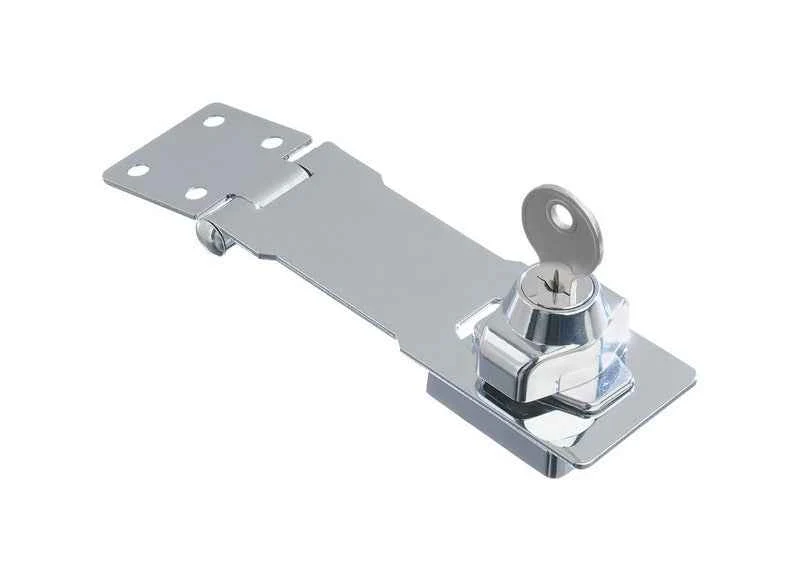 National Hardware Chrome-Plated Die-cast Zinc/Steel 4-1/2 in. L Keyed Hasp Lock 1 pk - Image 3