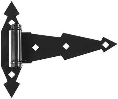 National Hardware 7 in. L Black Ornamental Spring T Hinge 2 pk - Image 2