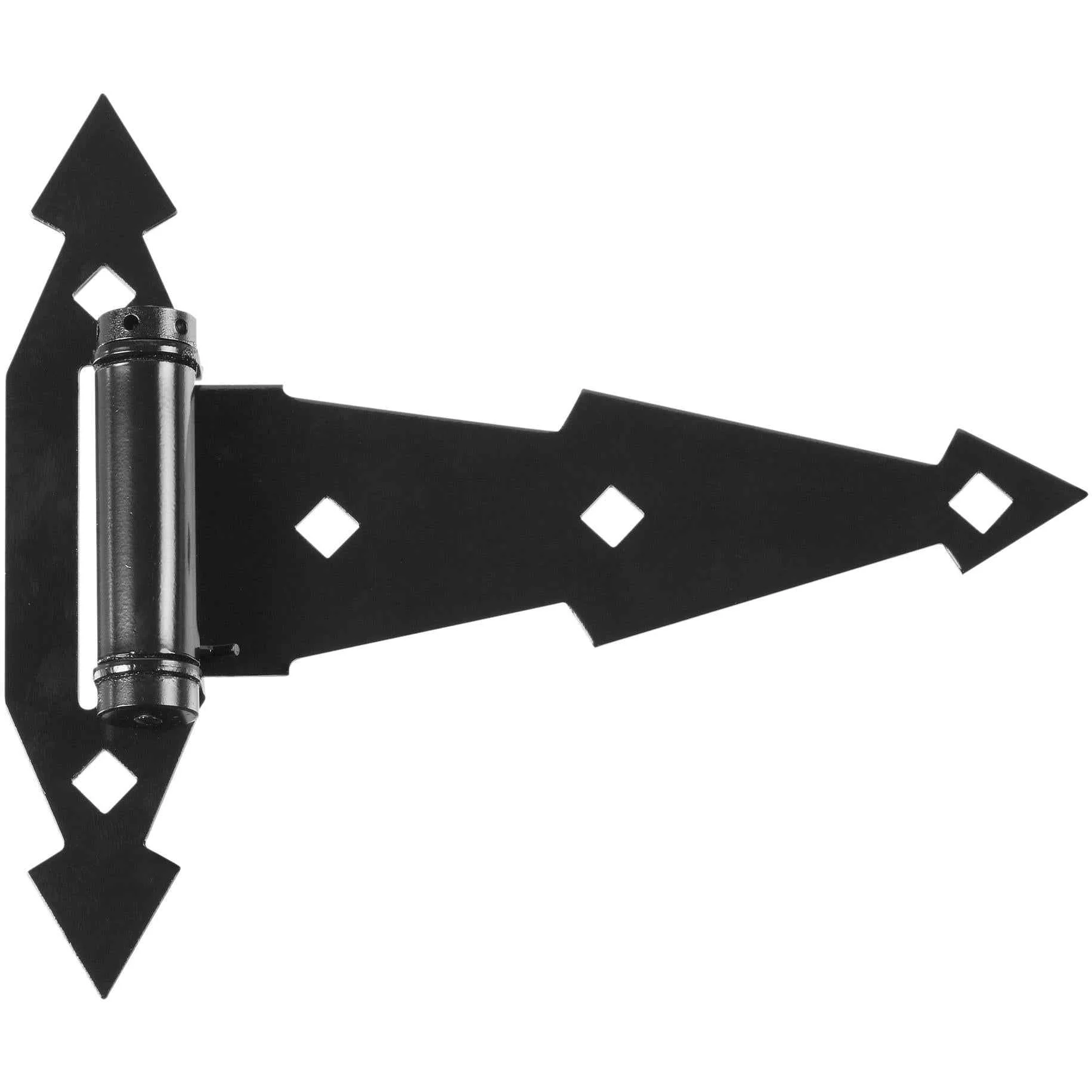 National Hardware 7 in. L Black Ornamental Spring T Hinge 2 pk - Image 3