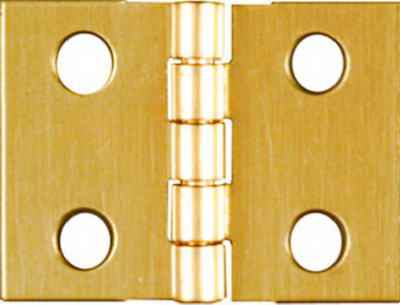National Hardware 3/4 in. L Solid Brass Broad Hinge 4 pk - Image 2