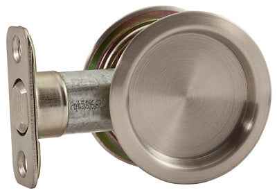 National Hardware Satin Nickel Silver Steel Pocket Door Pull 1 pk - Image 2