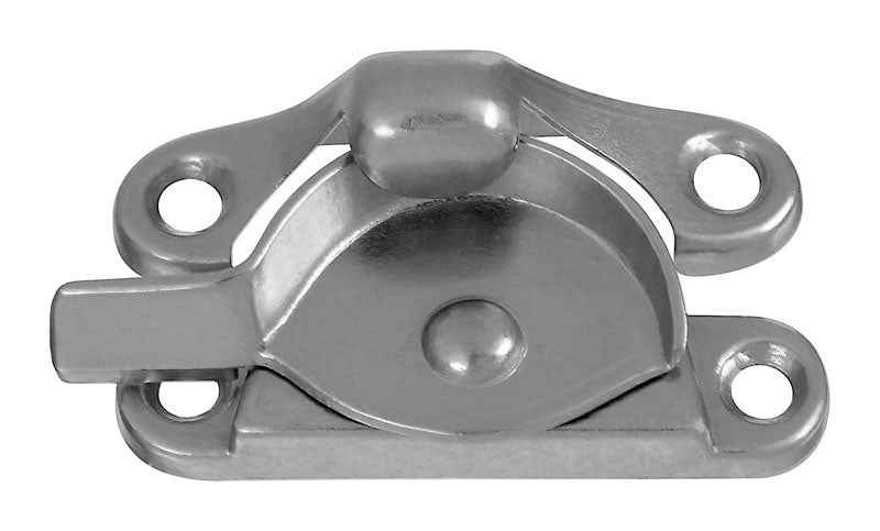 National Hardware Satin Nickel Silver Die-Cast Zinc Sash Lock 1 pk - Image 2