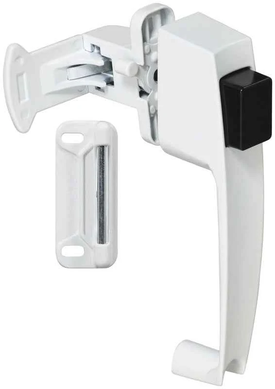 National Hardware White Zinc Push Button Latch 1 pk - Image 3