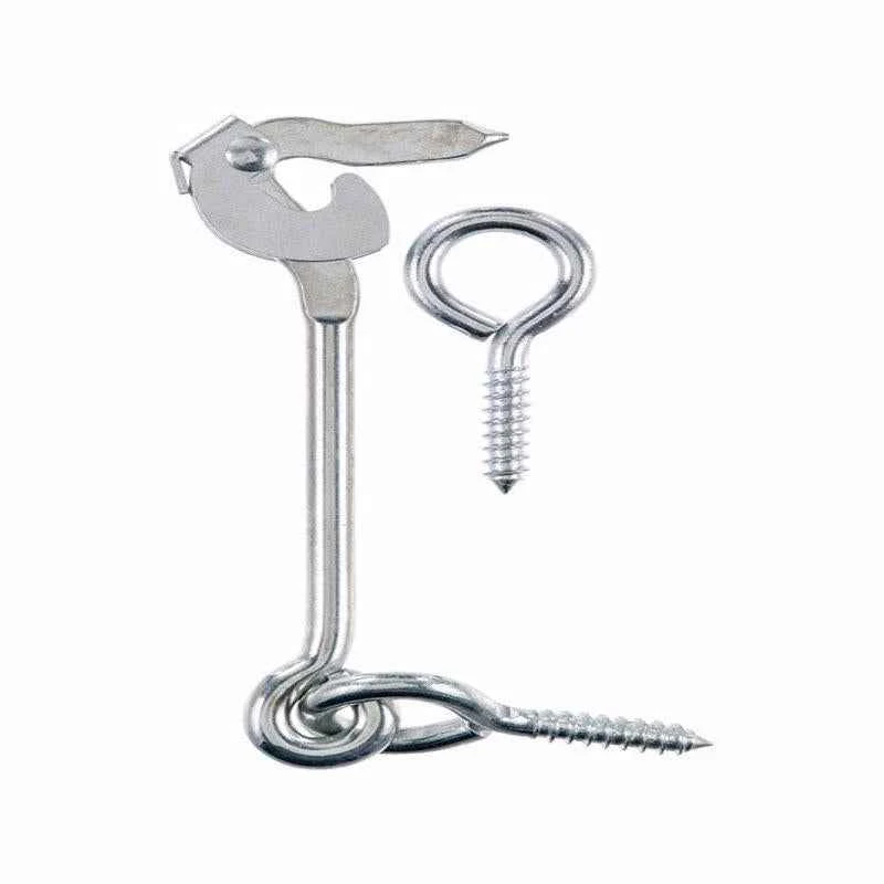 National Hardware Zinc-Plated Silver Steel 6 in. L Safety Gate Hook 1 pk - Image 3