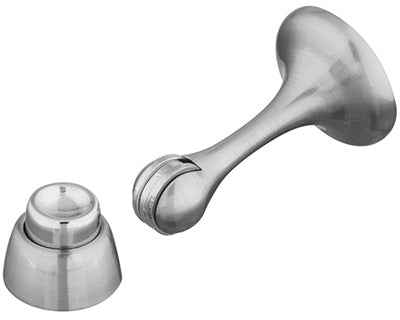 National Hardware Zinc Satin Nickel Silver Magnetic Door Stop Mounts to door and wall - Image 2