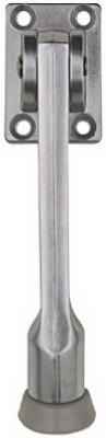 National Hardware Zinc w/Rubber Tip Satin Chrome Silver Kick-Down Door Holder Mounts to door - Image 2