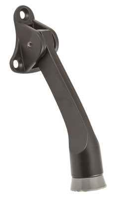 National Hardware Zinc w/Rubber Tip Satin Nickel Silver Kick-Down Door Holder Mounts to door - Image 2