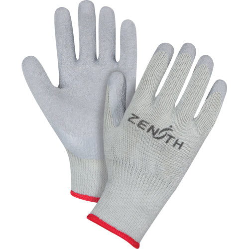 Natural Rubber Comfort-Lined Coated Gloves, 9/Large, Rubber Latex Coating, 10 Gauge, Polyester/Cotton Shell - Image 2