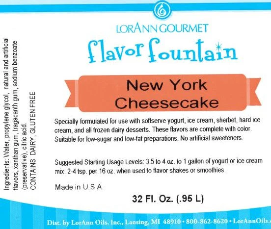 New York Cheesecake Flavor - 4 oz. - 32 oz. - Ice Cream and Beverage Flavors - LorAnn Oils - Canadian Distribution - Ships Free Within Canada on Orders Above CAD $199 - Image 4