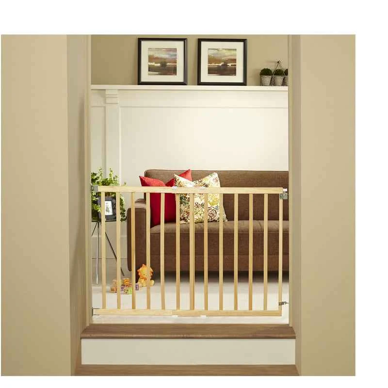 North States White 30 in. H X 28-42 in. W Wood Child Safety Gate - Image 3