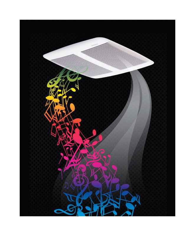 Broan-NuTone Sensonic 110 CFM 1 Sones Bathroom Ventilation Fan with Bluetooth Speaker - Image 2