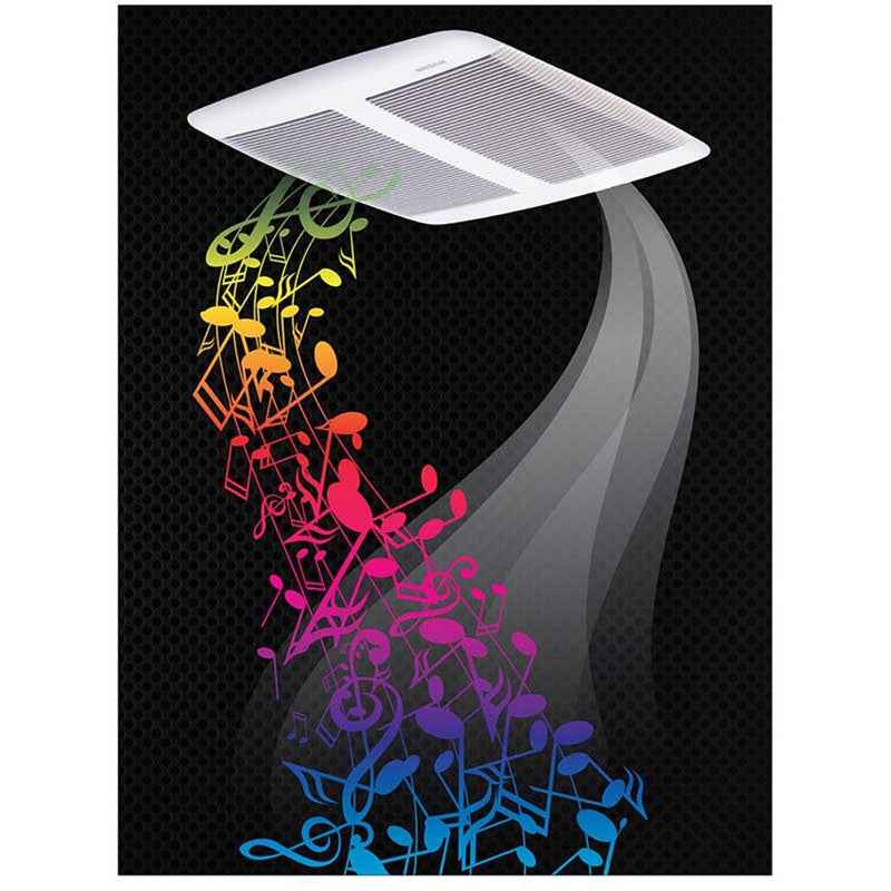 Broan-NuTone Sensonic 110 CFM 1 Sones Bathroom Ventilation Fan with Bluetooth Speaker - Image 3