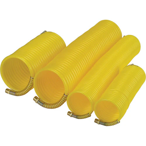 Nylon Coil Air Hose With Fittings, Air, 1/4" ID x 25' L, Nylon, 200 PSI at 23°C - Image 2
