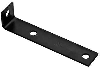 National Hardware 7.5 in. H X 1.5 in. W X 0.125 in. D Black Carbon Steel Inside Offset Leg Corner Br - Image 2