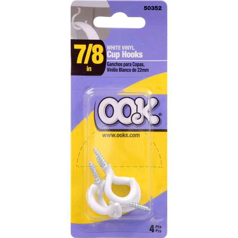 Ook Small Vinyl Coated Steel 7/8 in. L Cup Hook 1 lb. 1 pk (Pack of 12) - Image 2