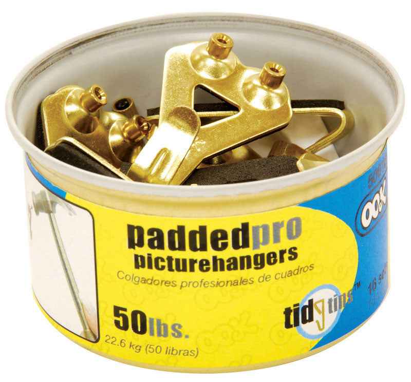 OOK Brass-Plated Padded Picture Hanger 50 lb 10 pk - Image 2