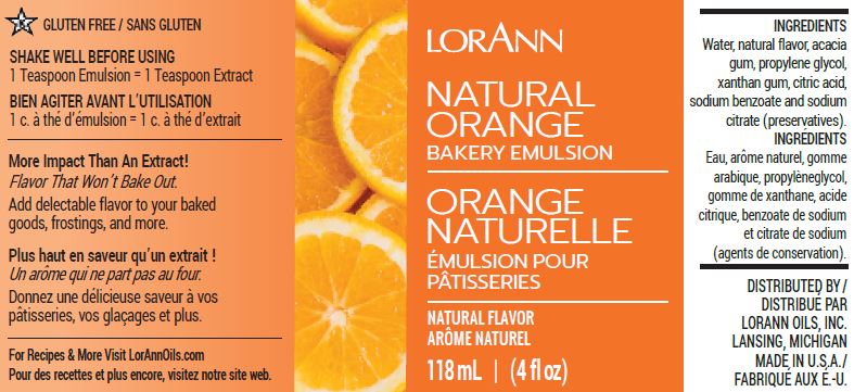 Orange (Natural) Bakery Emulsion - 4 oz. - 16 oz. - 1 Gallon - 5 Gallons - Bakery Emulsions Canada - Ships Free Within Canada on Orders Above CAD $199 - Image 4