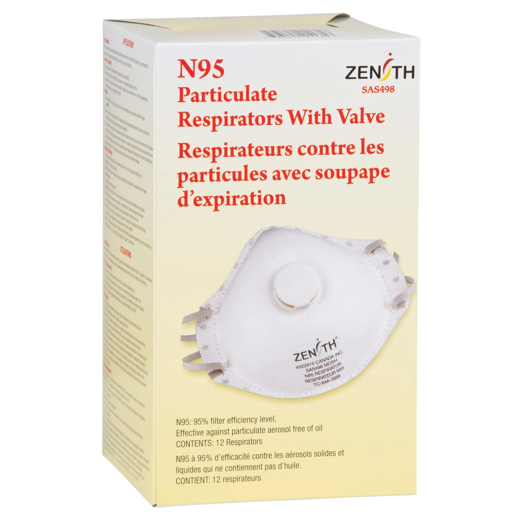 Particulate Respirators, N95, NIOSH Certified, Medium/Large - Image 2